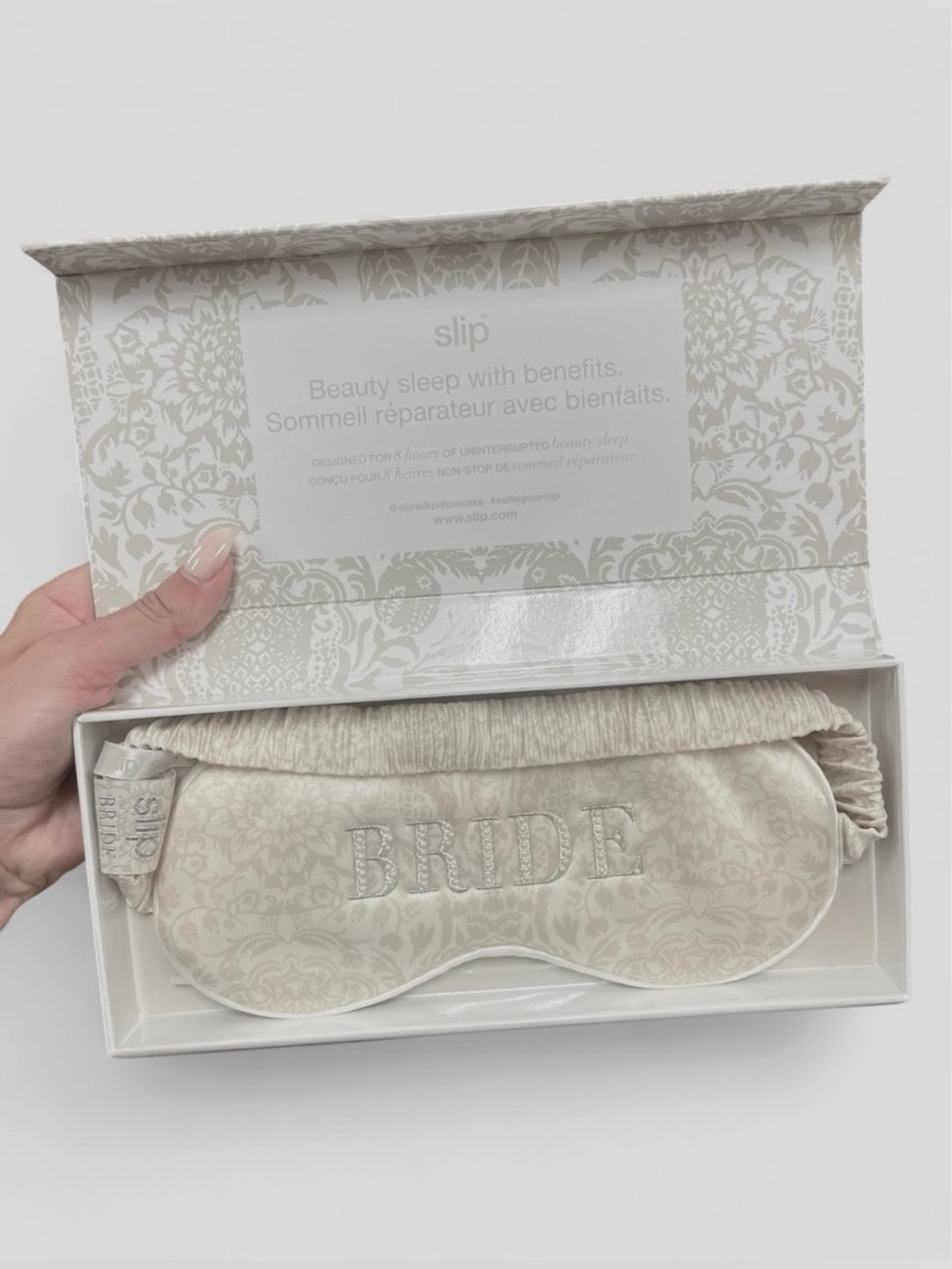 Slip Pure Silk Bride Embroidered Sleep Mask